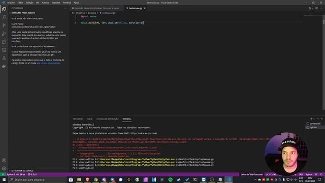 Manipulando mouse com python смотреть онлайн