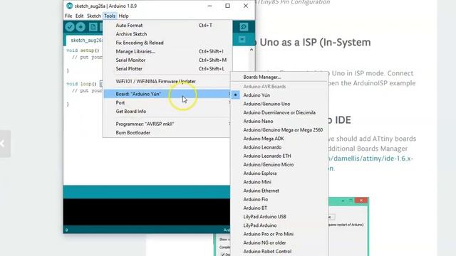 How to Install ATtiny Microcontroller on Arduino IDE 1.8.9 смотреть онлайн