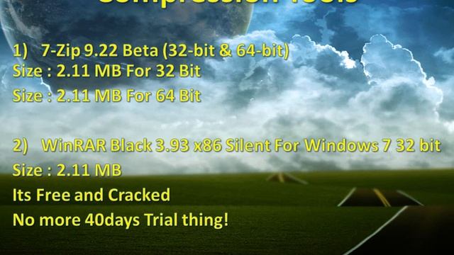 Free Download Compression Tools Winrar Black 86X & 7-Zip смотреть онлайн