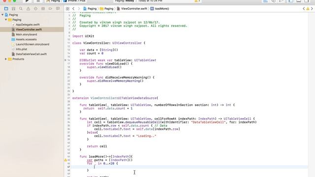 Tableview Paging смотреть онлайн