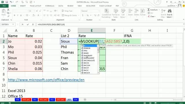 Excel 2013 Preview 5 IFNA & VLOOKUP Functions: Show Message When #N/A (Excel Magic Trick 953) смотреть онлайн
