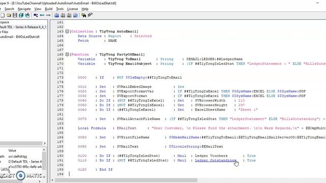 Tally TDL - Auto Email - Ledger Statement & Ledger Outstanding (Bill-wise)- Excel & PDF Format смотреть онлайн