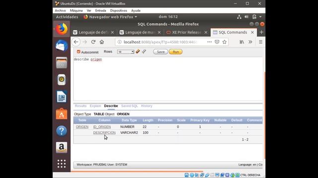 Lenguaje de Definición y Manipulación de datos en Oracle 11g Express Edition Ubuntu 18 04 смотреть онлайн