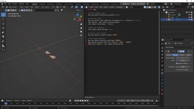 Blender Tutorial - Inflate your text the efficient way! (AI ChatGPT) смотреть онлайн