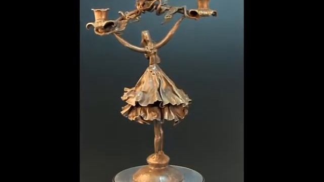 Кованый подсвечник на три свечи "Цыганка с плющом" | Поэзия металла смотреть онлайн