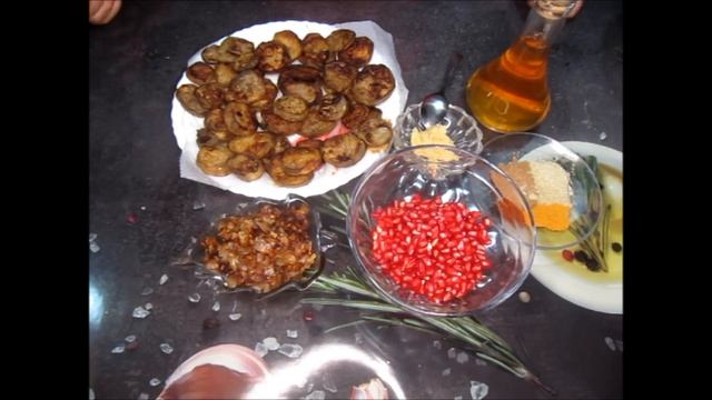 Баклажаны с гранатом и сунели. Eggplant with pomegranate and suneli. ბადრიჯანი სუნელით смотреть онлайн