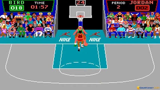 One on One - Jordan Vs Bird gameplay (PC Game, 1988) смотреть онлайн