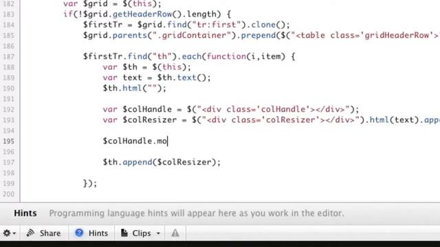Resizable Table Columns inside of jQuery Grid смотреть онлайн