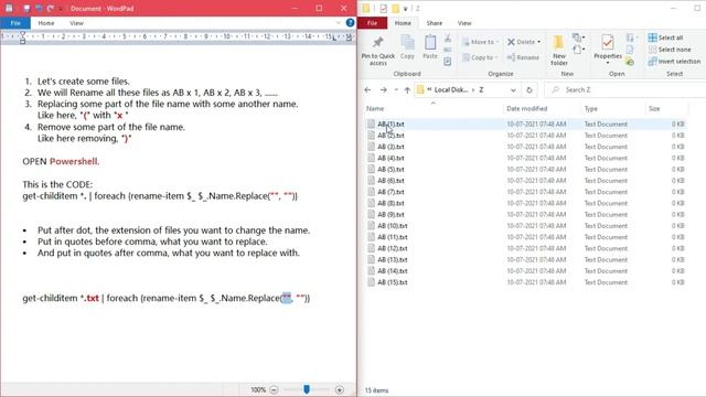 Rename Multiple files at once | without using any software | Windows Powershell смотреть онлайн
