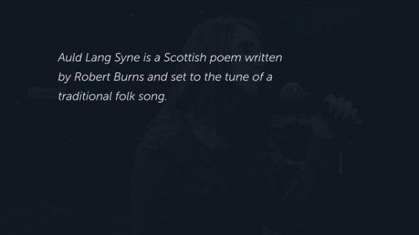 Learn Traditional Scottish English Songs - Auld Lang Syne - Lyric Lab