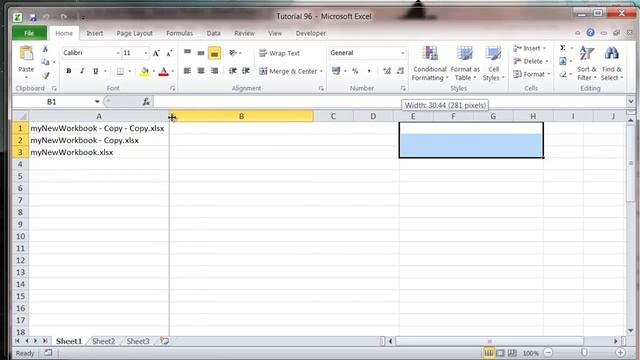 Excel 2010 VBA Tutorial 97 - Obtaining data from all spreadsheets in a folder смотреть онлайн