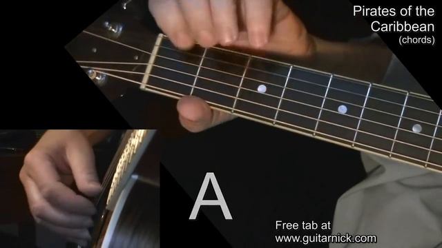 PIRATES OF THE CARIBBEAN (chords) Guitar Lesson + TAB by GuitarNick смотреть онлайн