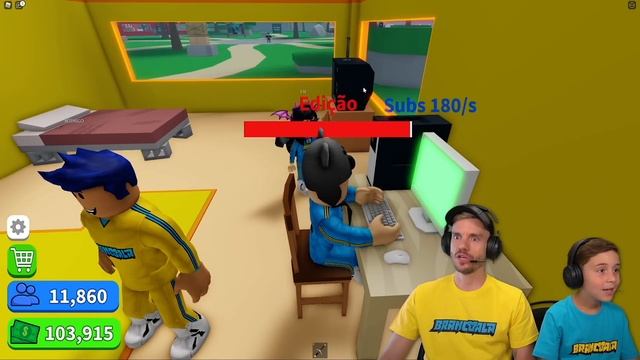 VIRAMOS YOUTUBERS NO ROBLOX YOUTUBER TYCOON - Brancoala Games смотреть онлайн