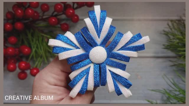 Простой способ сделать ёлочную игрушку на Новый год смотреть онлайн
