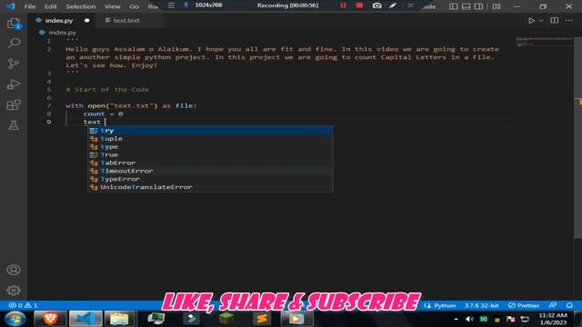 Counting | UpperCase Letters | Python Tutorial смотреть онлайн