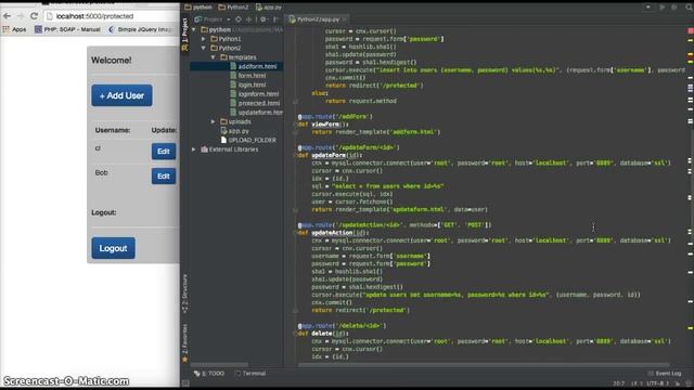 SSL Python CRUD смотреть онлайн