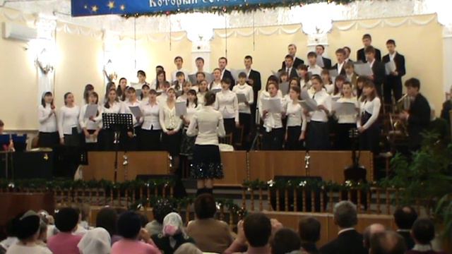 "Спит спокойно Вифлеем"- объединённый хор. Линейная 176. смотреть онлайн