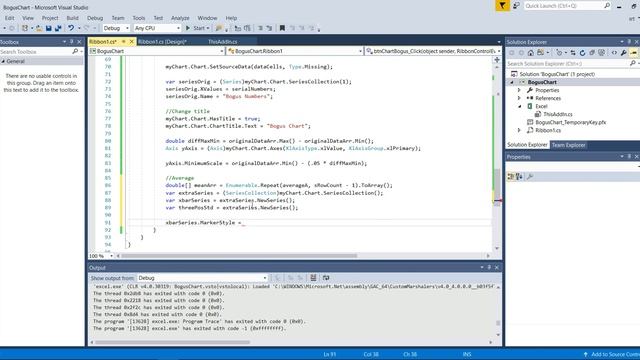 Visual Studio Tools for Office C# Addin Embedded Chart Excel Part 2 смотреть онлайн