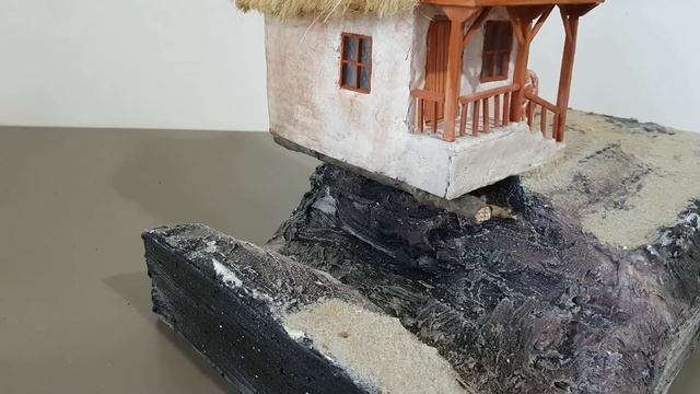 Миниатюрный домик на холме / Хижина пастуха из картона своими руками / DIY смотреть онлайн