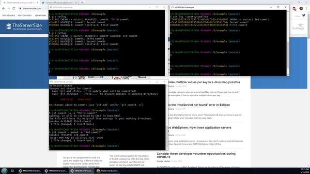 git reflog example смотреть онлайн