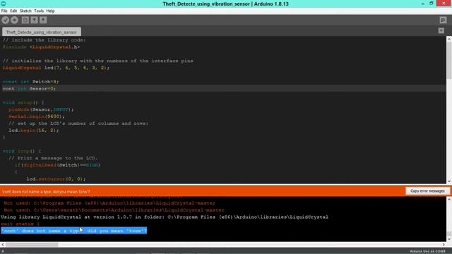 exit status 1'cons' does not name a type; did you mean 'cos'? -- How to fix / Arduino error solving смотреть онлайн