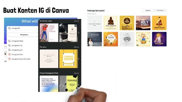 Cara Mudah Bikin Konten Instagram Bagus di Canva смотреть онлайн