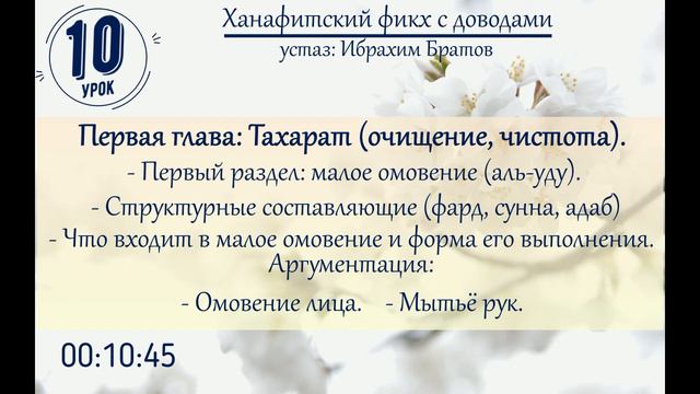#10 Ханафитский фикх с доводами - Устаз Ибрахим Братов смотреть онлайн