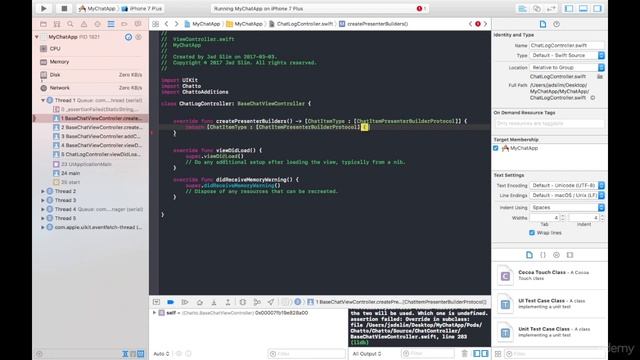 Build a Powerful IOS Chat App in Swift 3 (with Pagination) : Display the Chat Input Bar смотреть онлайн
