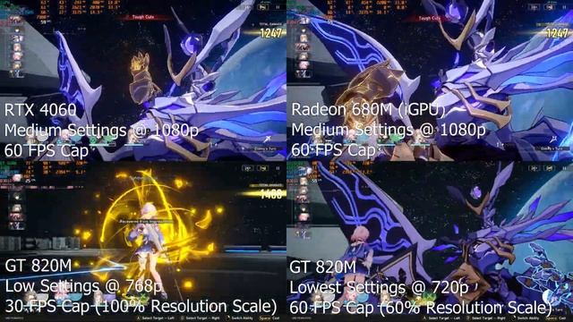 Honkai Star Rail Benchmark | GT 820M Vs RTX 4060 Vs Radeon 680M