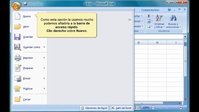 Excel 2007. 3.2.1. Crear un libro de trabajo смотреть онлайн