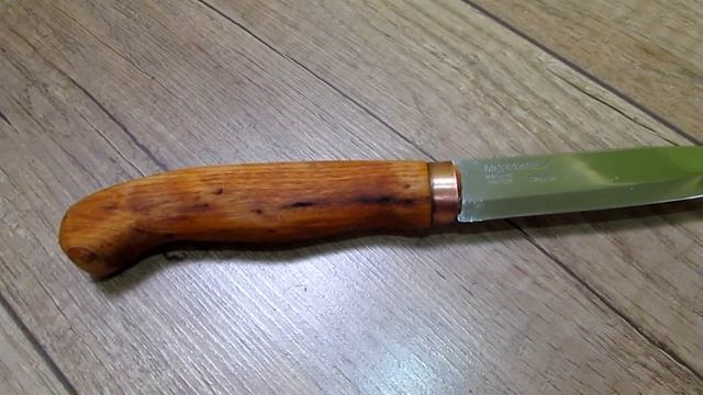 Рукоять ножа из красного дерева/Mahogany knife handle смотреть онлайн