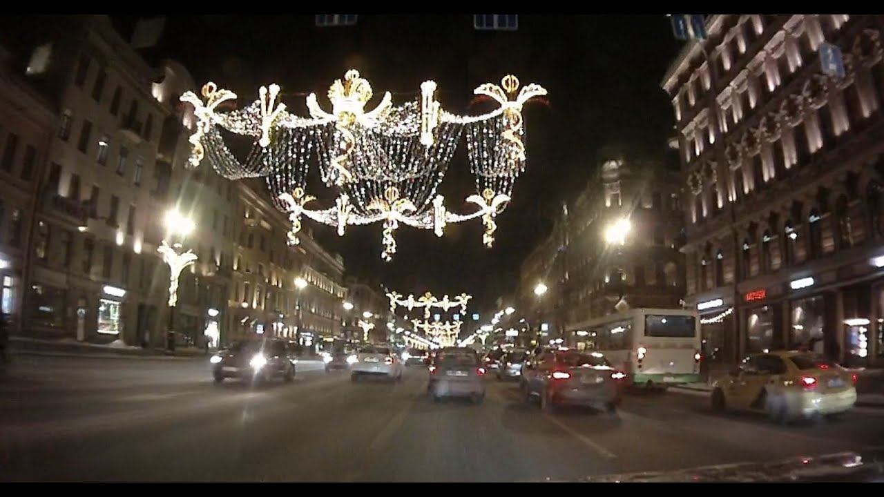 Новогодний Невский - Дворцовая набережная