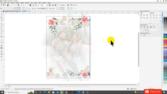 CorelDraw में Engagement Invitation कार्ड डिज़ाइन करना सीखें смотреть онлайн