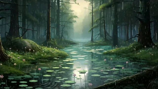 Soothing RAIN in FOREST sound relaxation | 99% will fall asleep after 3 minutes | White Noise ??️? смотреть онлайн