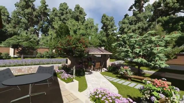 Ландшафтный дизайн Проект дома 'Домаслава' смотреть онлайн