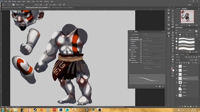 2D God of War Kratos Character Design смотреть онлайн