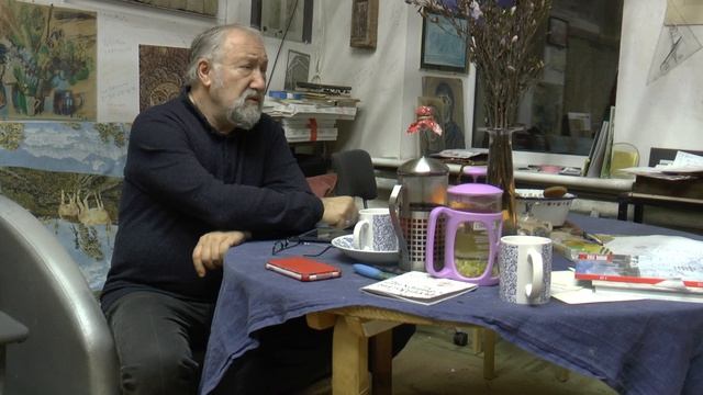 В мастерской художника Александра Карноухова #Александр_Карноухов #Монументальное_искусство #Мозаика смотреть онлайн