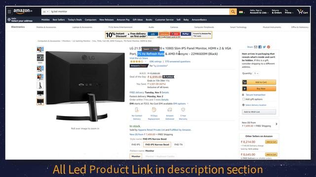 Best Led Monitor Under 7000 Rs (21.5 inch Display, IPS Panel ,Full HD (1920 x 1080) 75hz rate) 202 смотреть онлайн