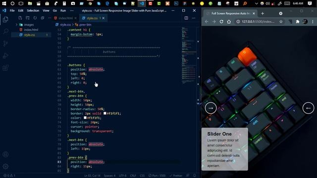 How to create a Fullscreen image slider with auto-play and manual navigation using HTML/CSS/JS смотреть онлайн