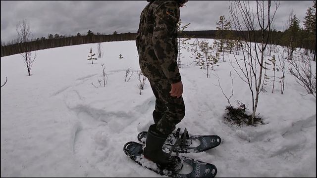 Обзор снегоступов. Глубокий мокрый снег весной. смотреть онлайн