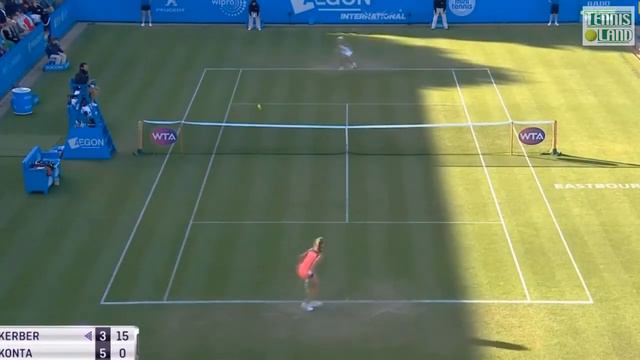 Johanna KONTA Vs Angelique KERBER Highlights Quarterfinal Aegon International Eastbourne 2017