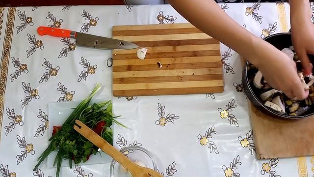 Шампиньоны с баклажанами...Ани Кухня! смотреть онлайн