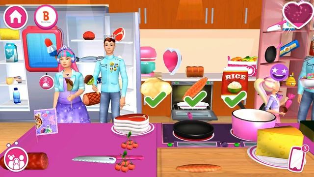 Barbie Dreamhouse Adventures - New Princess Dress - Simulation Game смотреть онлайн