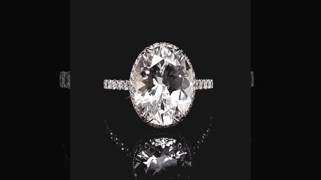 Кольцо из белого золота 585* с Уральским фенакитом и бриллиантами!