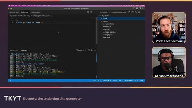 Eleventy: the underdog site generator with Zach Leatherman смотреть онлайн