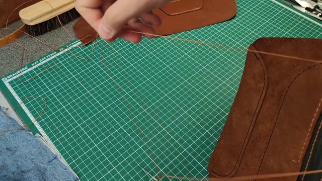 Making A Leather Belt Pouch, Leathercraft, выкройка кожи