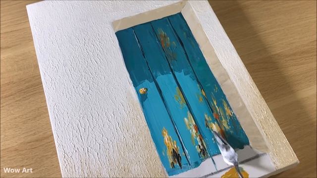 Daily Challenge #9 / Acrylic / How to Paint a Door and flowers in Acrylic смотреть онлайн