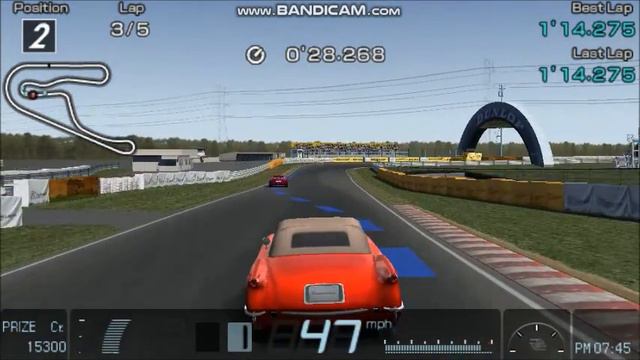 Gran Turismo PSP Gameplay: Racing a Chevrolet Corvette Convertible (C1) '54 on Tsukuba Circuit смотреть онлайн