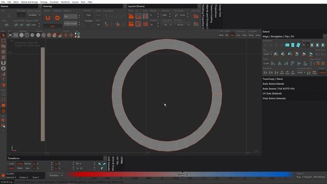 2. Развёртка RizomUV — Панели Seams & Unwrap