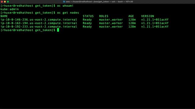 OpenShift - get a login token w/out accessing the web console смотреть онлайн